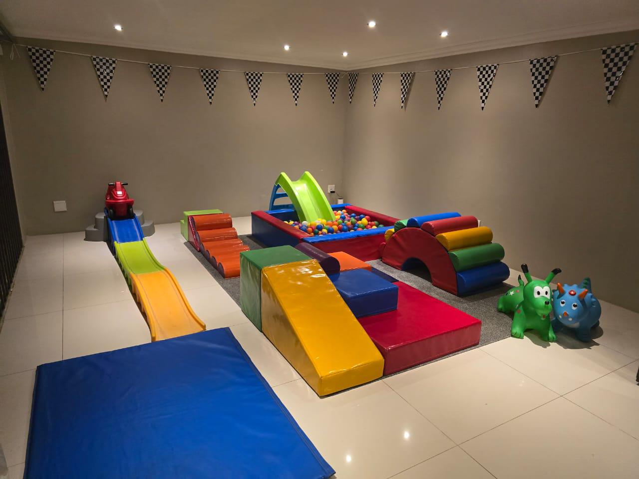 Colourful toddler soft play items